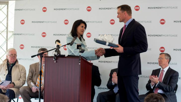 Governor Nikki Haley attends the groundbreaking ceremony of Movement Mortgage in Fort Mill. March 23, 2015. (Official Governor's Office Photo by Zach Pippin)